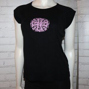 🖤💗🏍️ Chopper Wear Tee · Black & Baby Pink · Size L